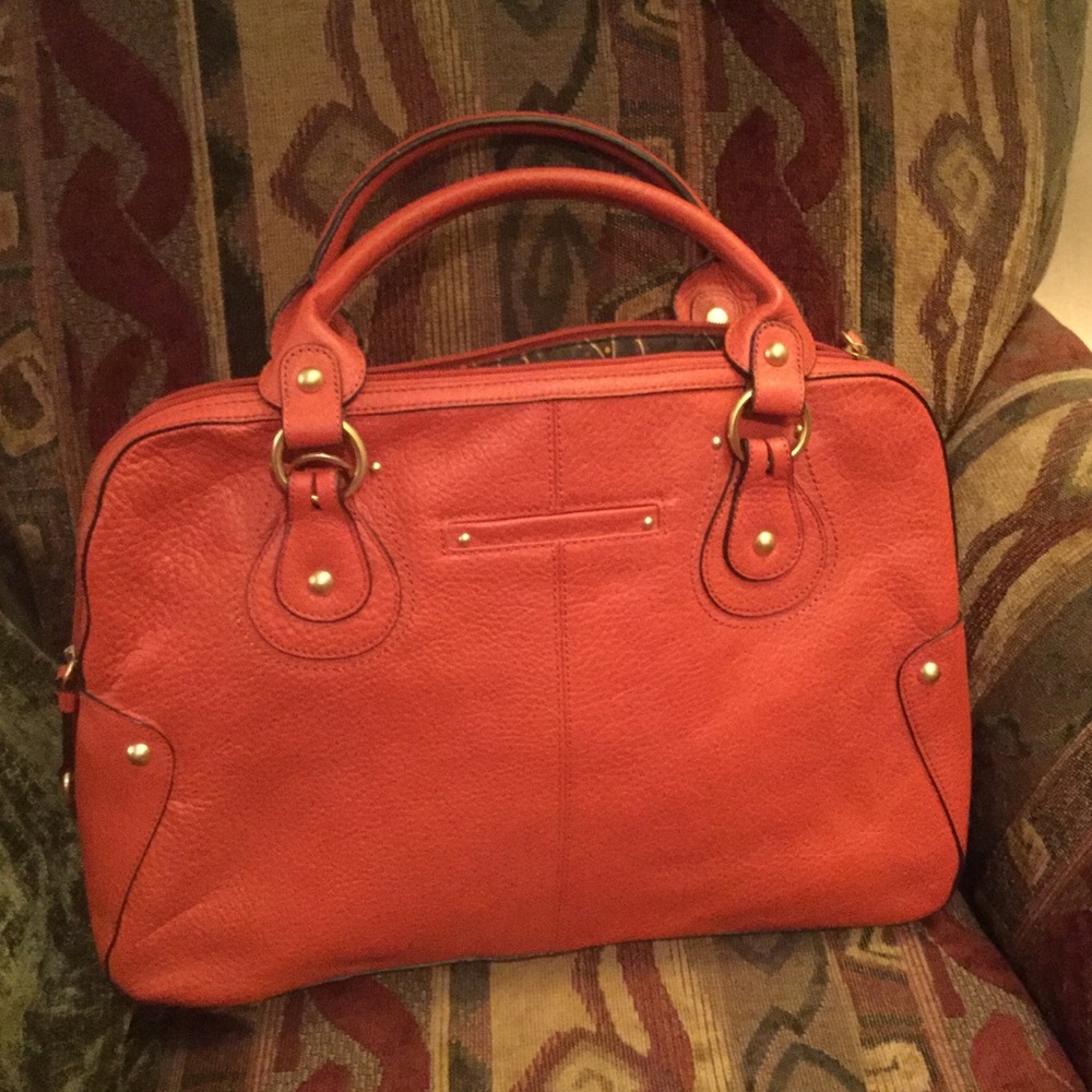 Burnt Orange Leather Handbag - Picture 3 of 6